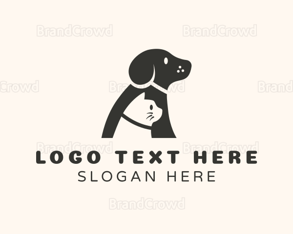 Cat Dog Leash Pet Logo