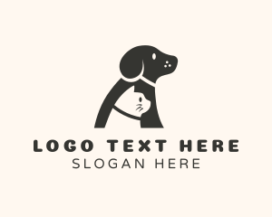 Grooming - Cat Dog Leash Pet logo design