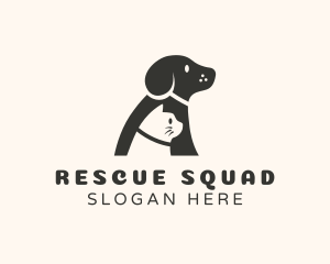 Rescue - Cat Dog Leash Pet logo design