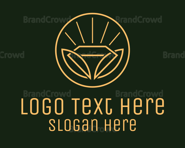 Yellow Diamond Leaf Logo