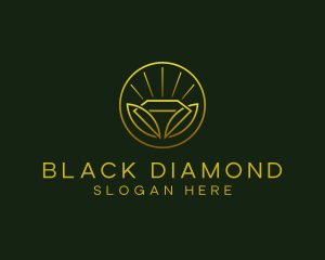 Gold Diamond Leaf  logo design