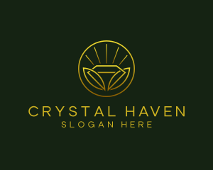 Gold Diamond Leaf  logo design