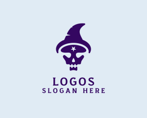 Violet - Spooky Skull Wizard logo design