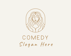 Beautiful Gold Woman  Logo