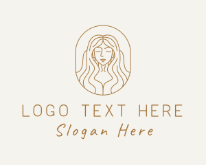 Gold - Beautiful Gold Woman logo design