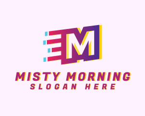 Speedy Motion Letter M logo design