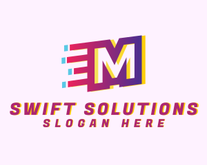 Speedy - Speedy Motion Letter M logo design