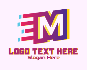 Motion - Speedy Letter M Motion logo design