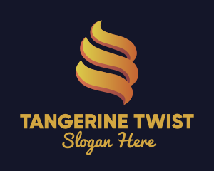 Fire Gradient Twist logo design