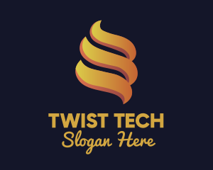 Twist - Fire Gradient Twist logo design