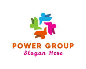 Colorful Human Group logo design