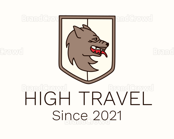 Ancient Wolf Shield Logo