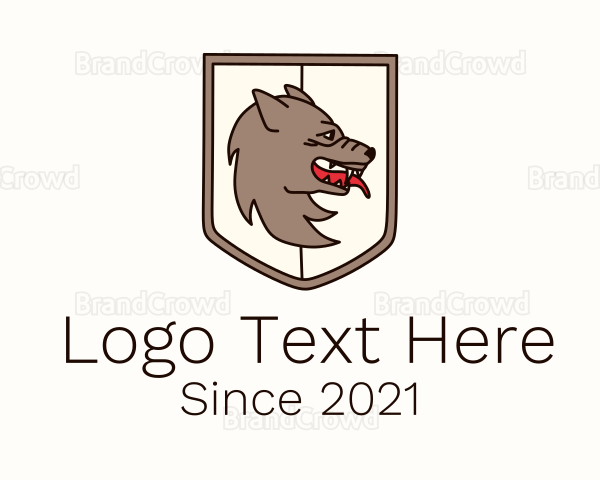 Ancient Wolf Shield Logo