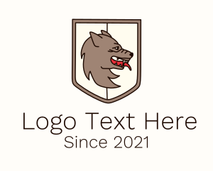 Dog Kennel - Ancient Wolf Shield logo design