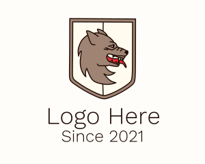 Gamer - Ancient Wolf Shield logo design