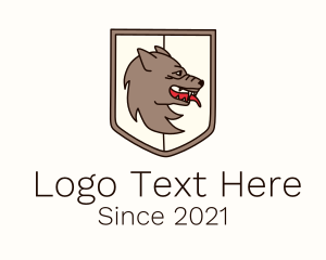 Wolf - Ancient Wolf Shield logo design