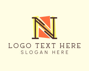 Art Studio Letter N logo design