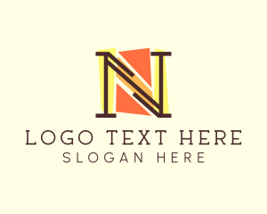 Fine Arts - Art Studio Letter N logo design