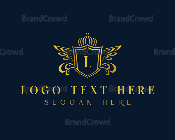 Crown Wings Crest Logo