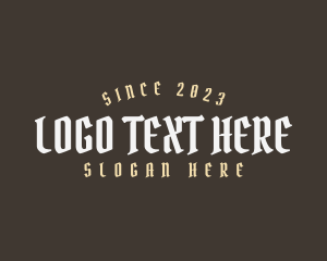 Wordmark - Premium Gothic Streetwear logo design