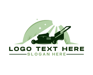 Grass Cutter - Lawn Mower Grass Cleaning logo design