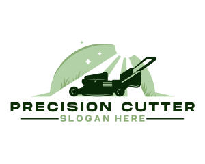 Lawn Mower Grass Cleaning logo design