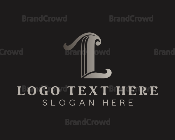 Stylish Hairdresser Salon Letter L Logo