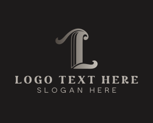 Letter L - Stylish Hairdresser Salon Letter L logo design