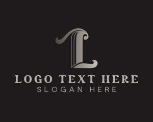 Barbershop - Stylish Hairdresser Salon Letter L logo design