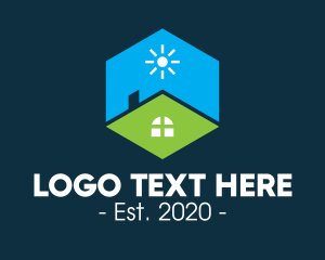 Eco Friendly - House Power Energy logo design