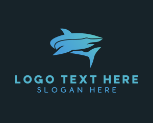Digital Marketing - Aquatic Shark Fish logo design