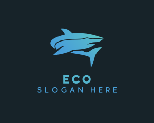 Aquatic Shark Fish Logo