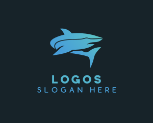 Aquatic Shark Fish Logo