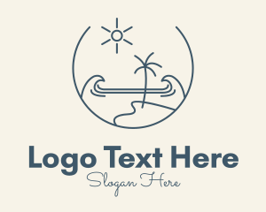 Trip - Minimalist Ocean Beachfront logo design