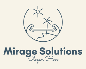 Mirage - Minimalist Ocean Beachfront logo design