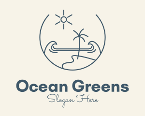 Minimalist Ocean Beachfront logo design