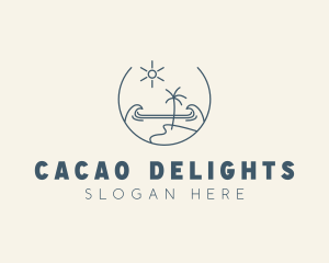 Minimalist Ocean Beachfront logo design