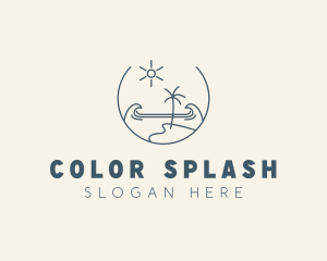 Sea Ocean Beachfront logo design