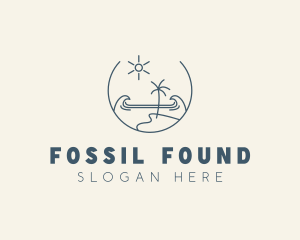 Minimalist Ocean Beachfront logo design