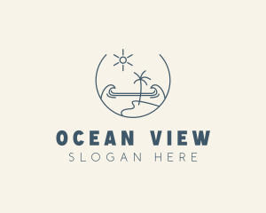 Sea Ocean Beachfront logo design