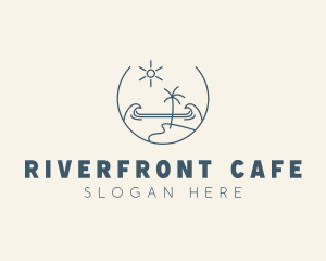 Sea Ocean Beachfront logo design