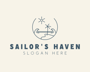 Sea Ocean Beachfront logo design