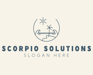 Sea Ocean Beachfront logo design