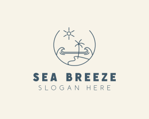 Sea Ocean Beachfront logo design