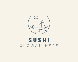 Sea Ocean Beachfront logo design