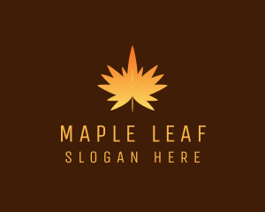 Orange Maple Leaf logo design