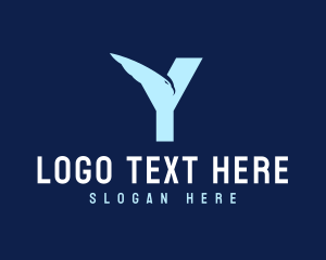 Airline - Eagle Bird Letter Y logo design