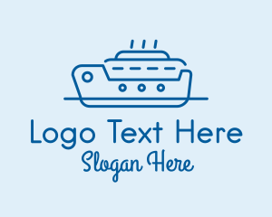 Ship - Ocean Cruise Ship Ferry logo design