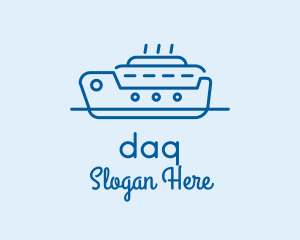 Ocean Cruise Ship Ferry Logo