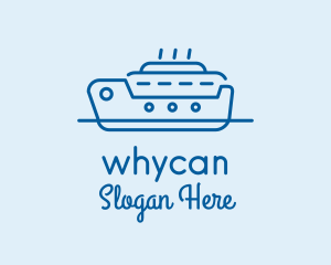 Ocean Cruise Ship Ferry Logo